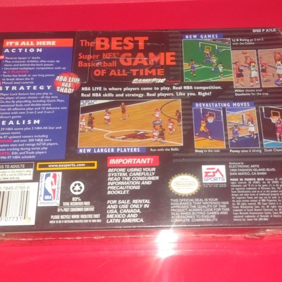 NBA LIVE 97 SNES SEALED BY ORIGINAL MANUFACTURER - Picture 6 of 6